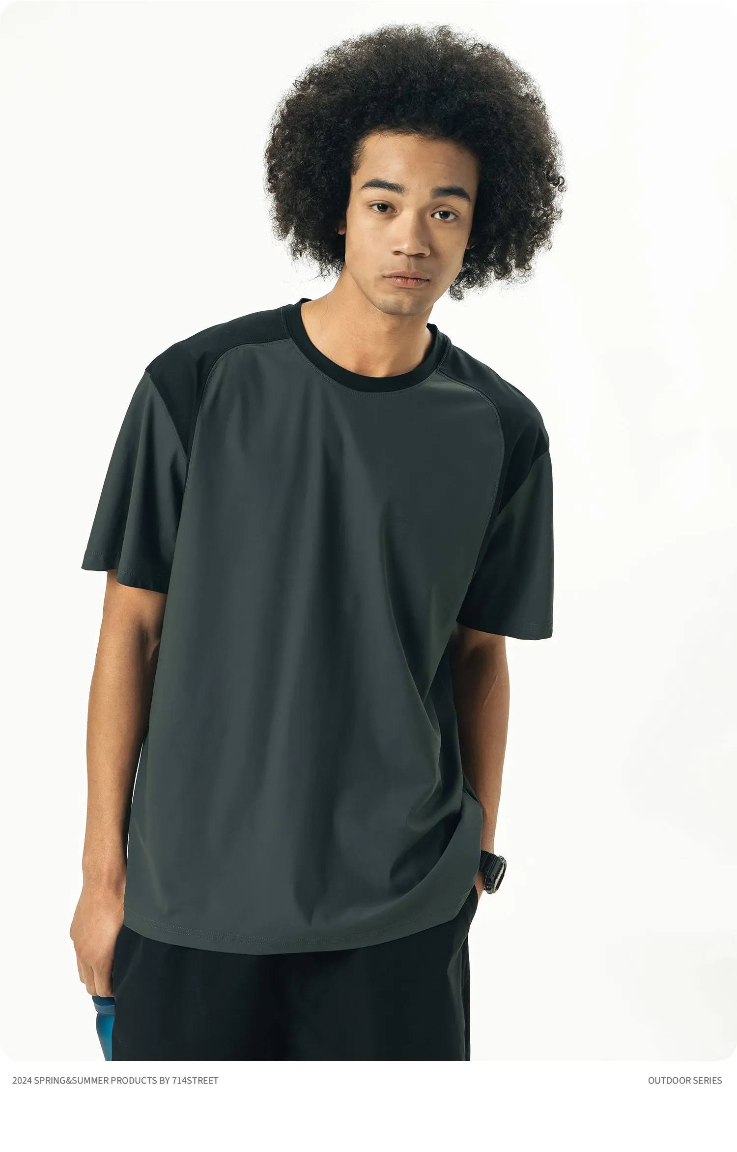 714STREET ナイロンドライTシャツ 714ST063