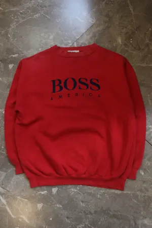 90s Boss Sweatshirt Hiphop Big Logo