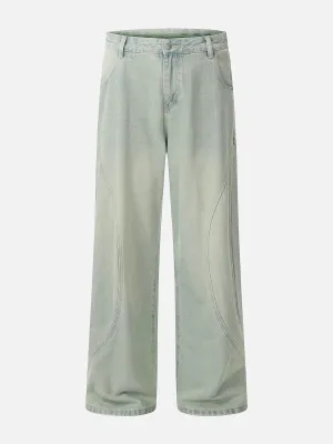 Aelfric Eden Arc Patchwork Washed Loose Jeans