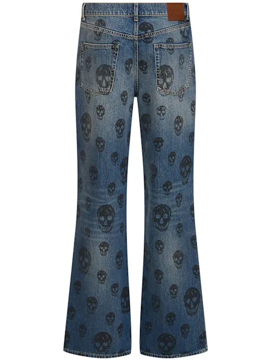 Alexander McQueen   Skull baggy cotton jeans 