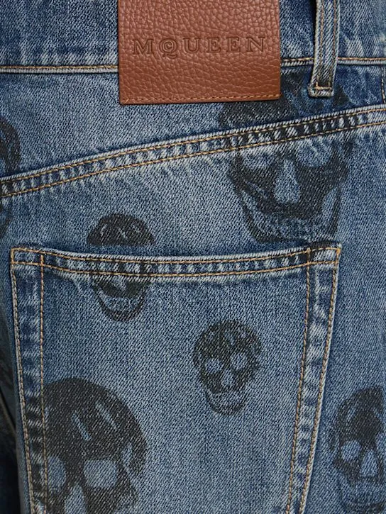 Alexander McQueen   Skull baggy cotton jeans 