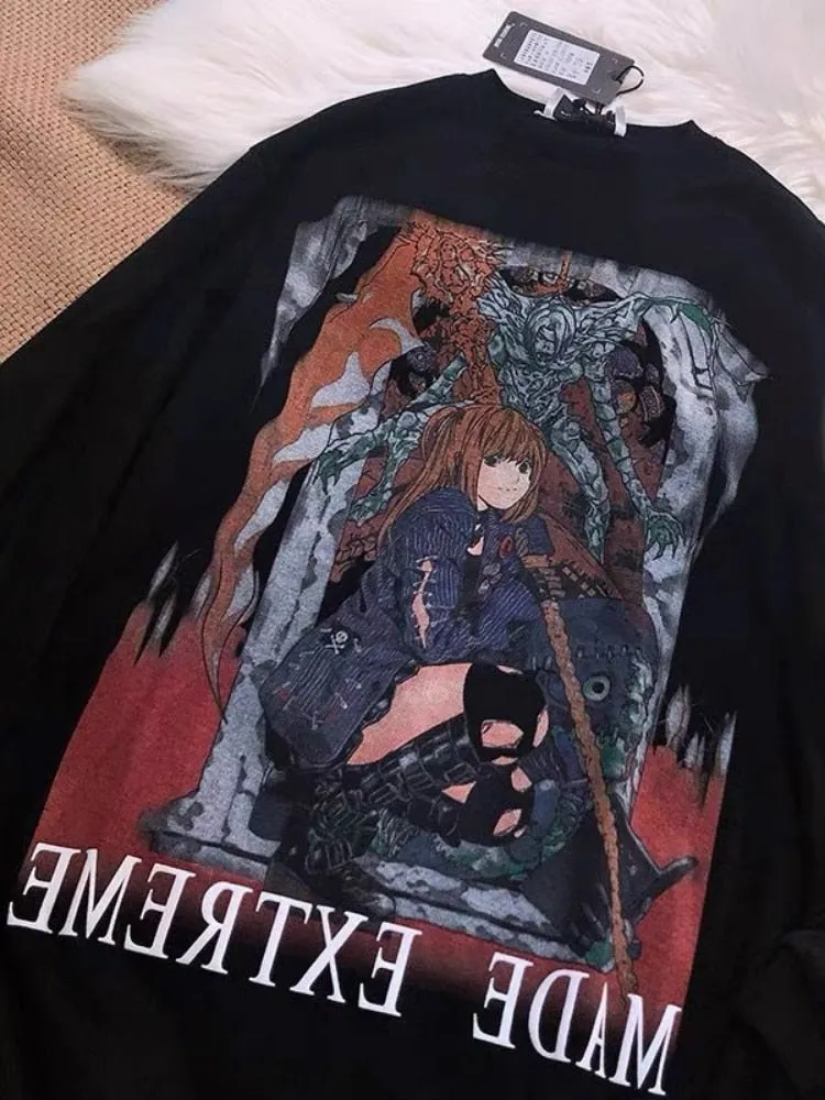 Anime Print "MADE EXTREME" Longsleeve Pullover (S to 4XL!)