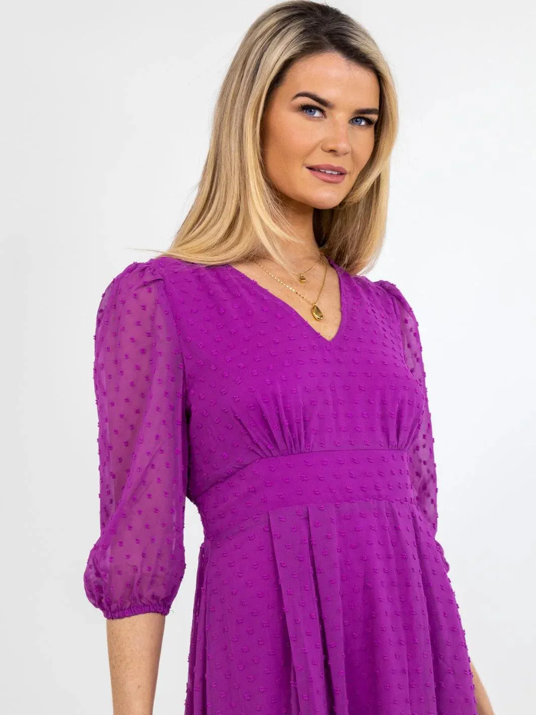 Audrey Midi Dress (Purple)