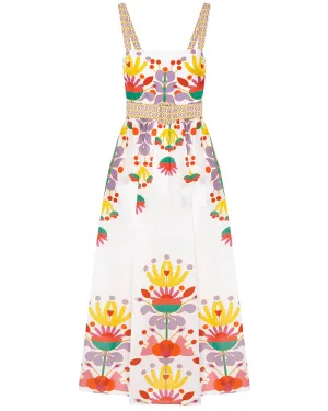 Avatar White Ninet Midi Dress