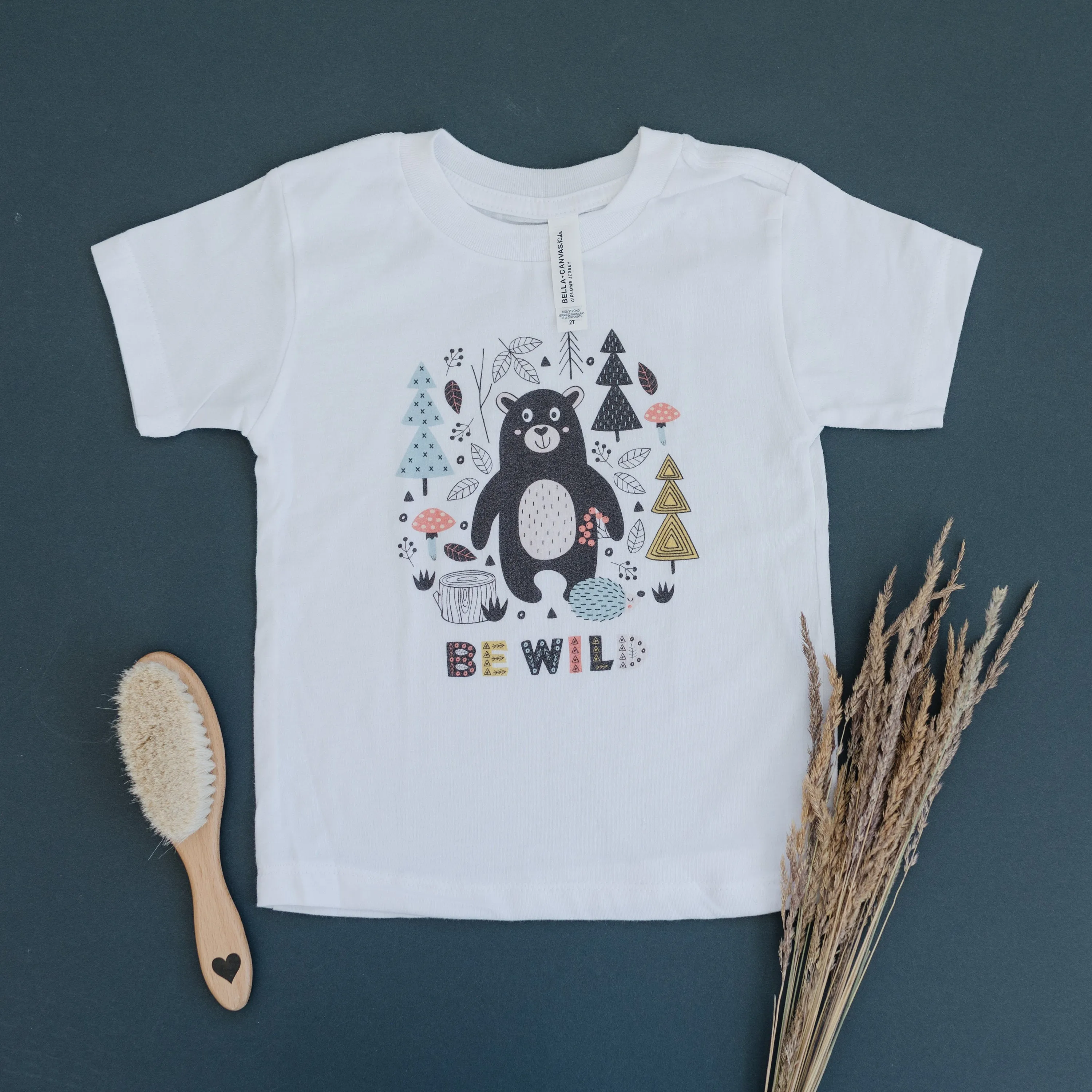 Be Wild Toddler Tee - boho toddler shirt -  toddler boy shirt - bear tshirt, outdoor adventure camping