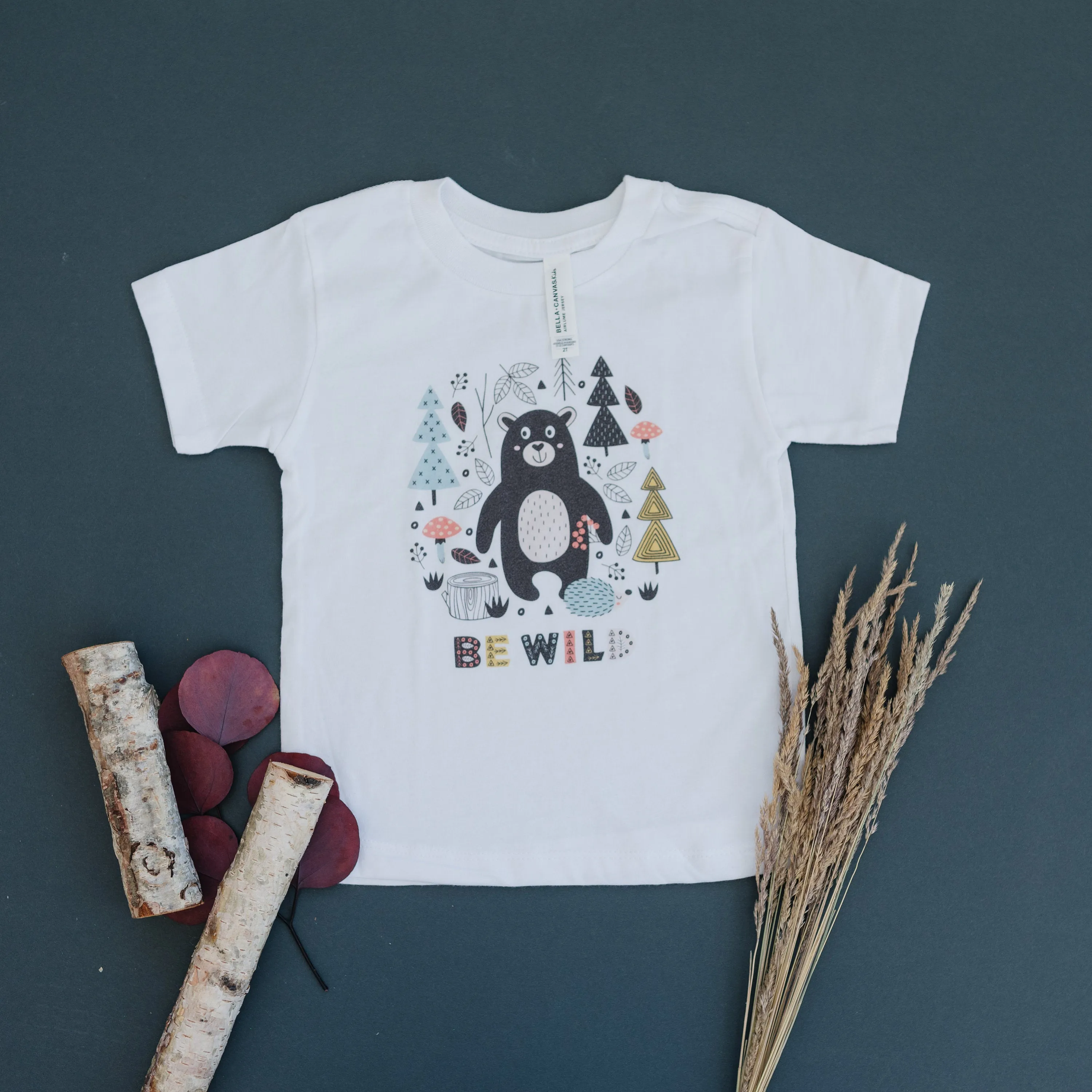 Be Wild Toddler Tee - boho toddler shirt -  toddler boy shirt - bear tshirt, outdoor adventure camping