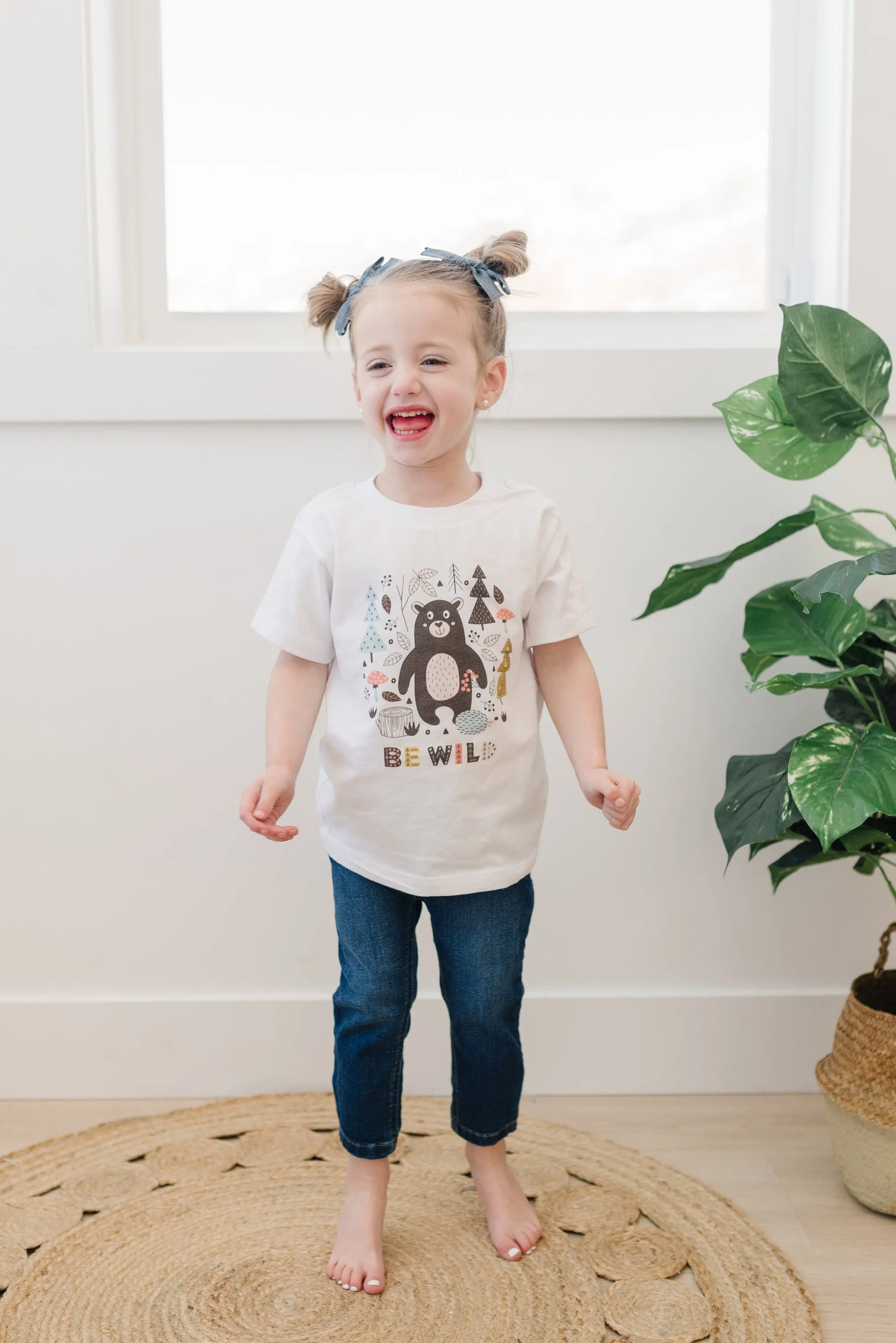 Be Wild Toddler Tee - boho toddler shirt -  toddler boy shirt - bear tshirt, outdoor adventure camping