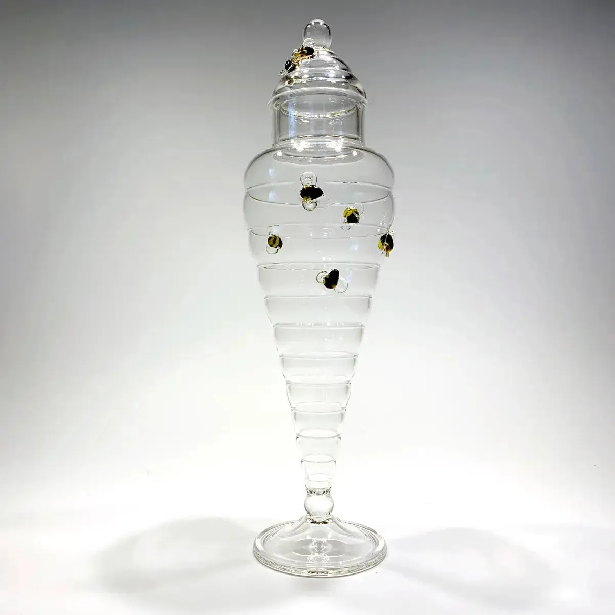 Beehive Apothecary Glass Jar Bees Line by Sage Churchill Foster, Sage Studios