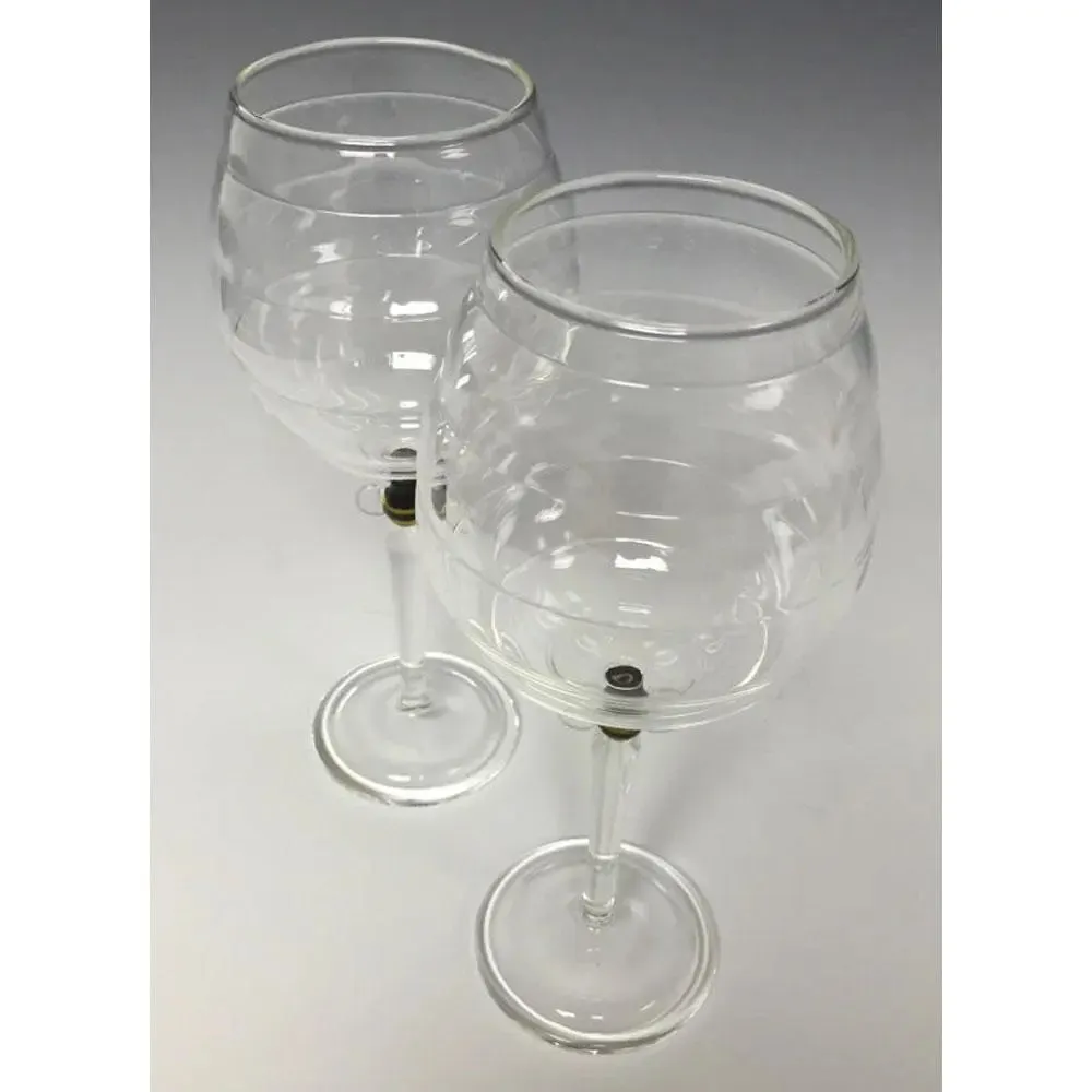 Beehive Glass Goblets Set of Two Bees Line by Sage Churchill-Foster, Sage Studios
