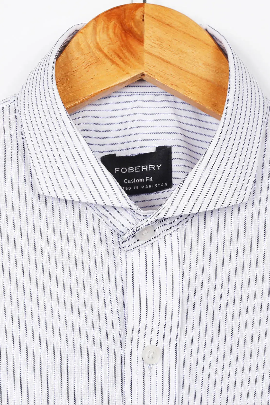 Blue Pencil Striped Shirt