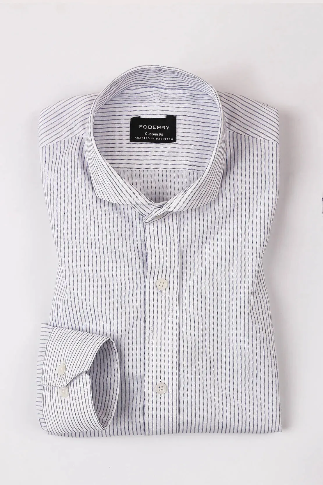 Blue Pencil Striped Shirt