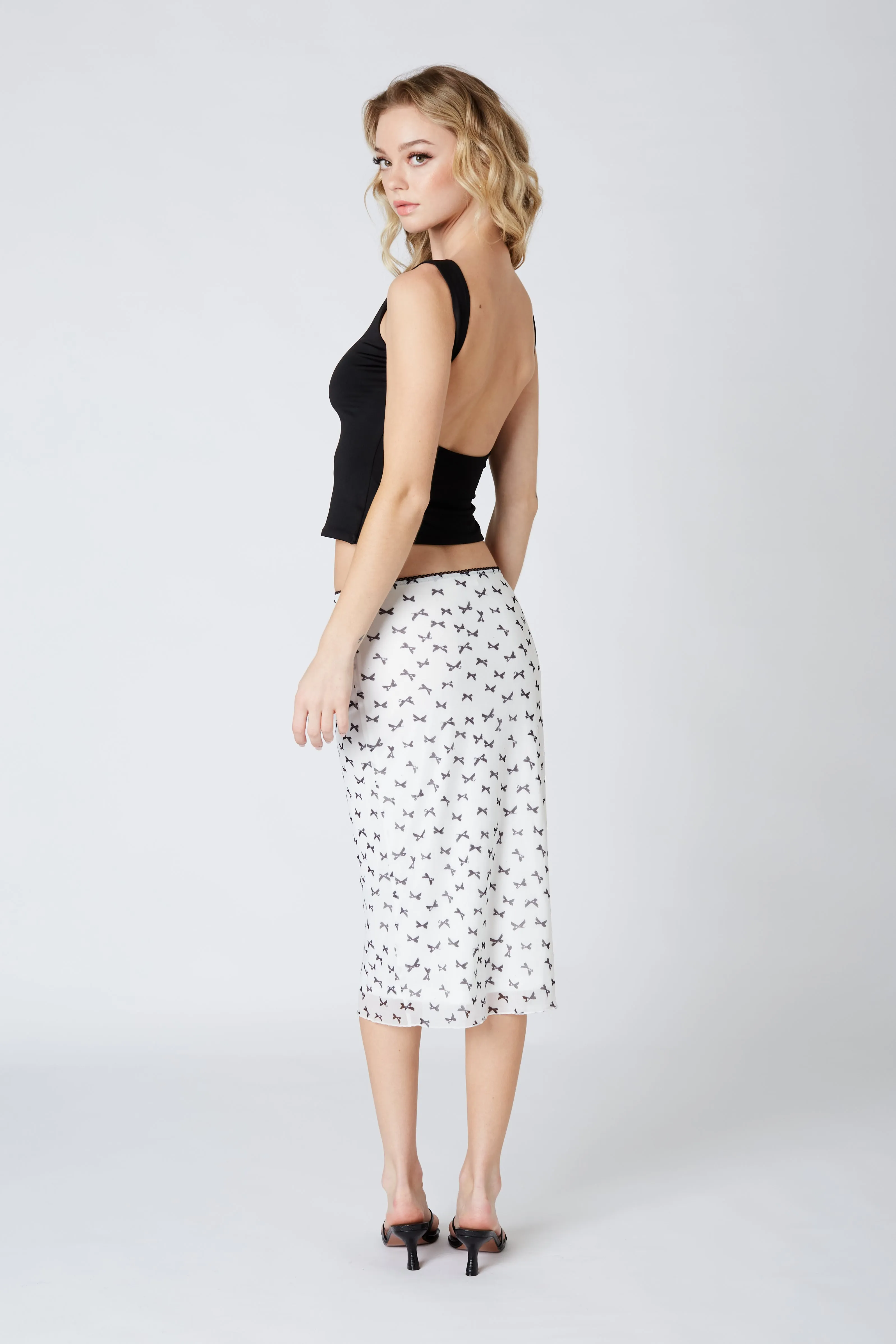 Bow Midi Skirt