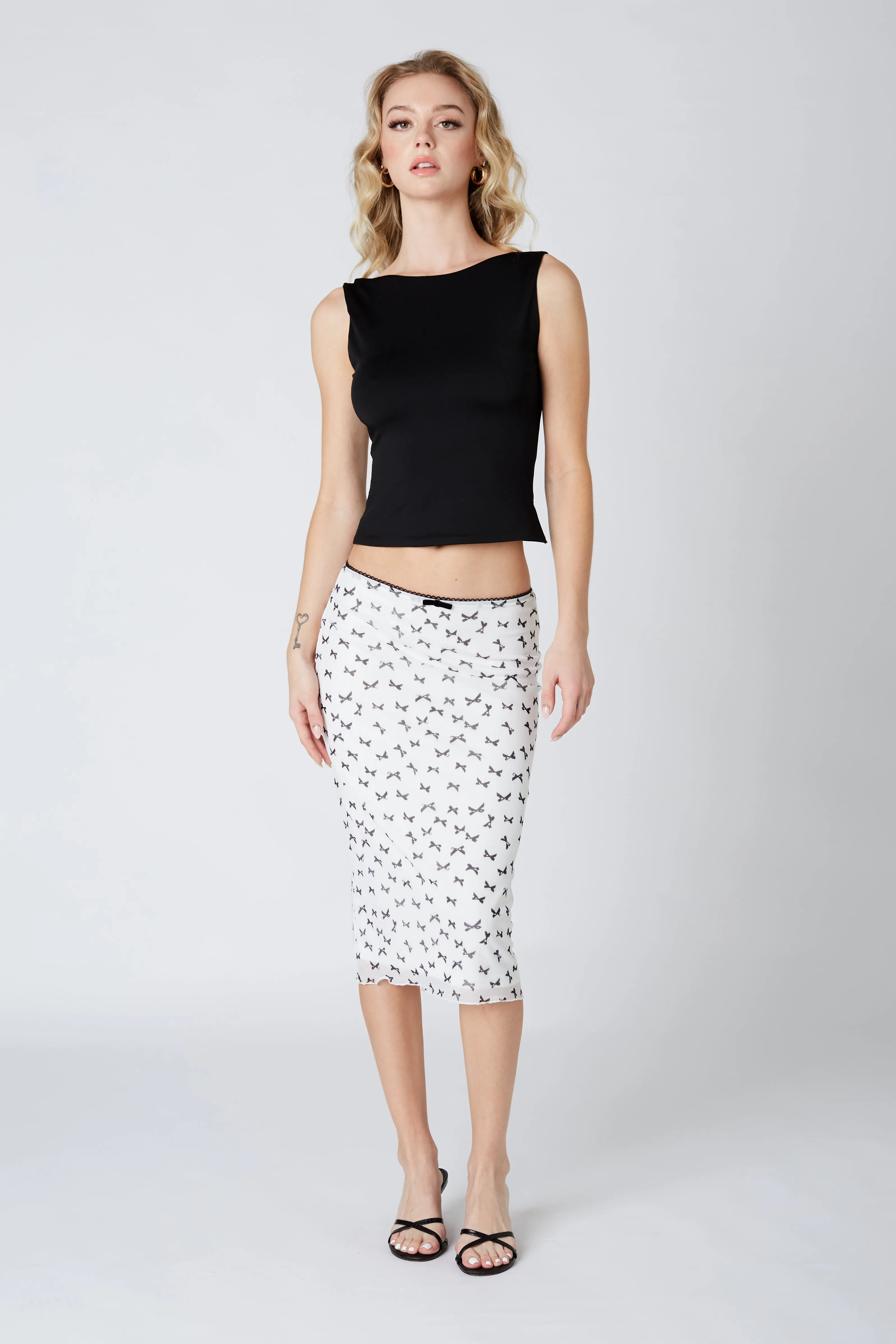 Bow Midi Skirt