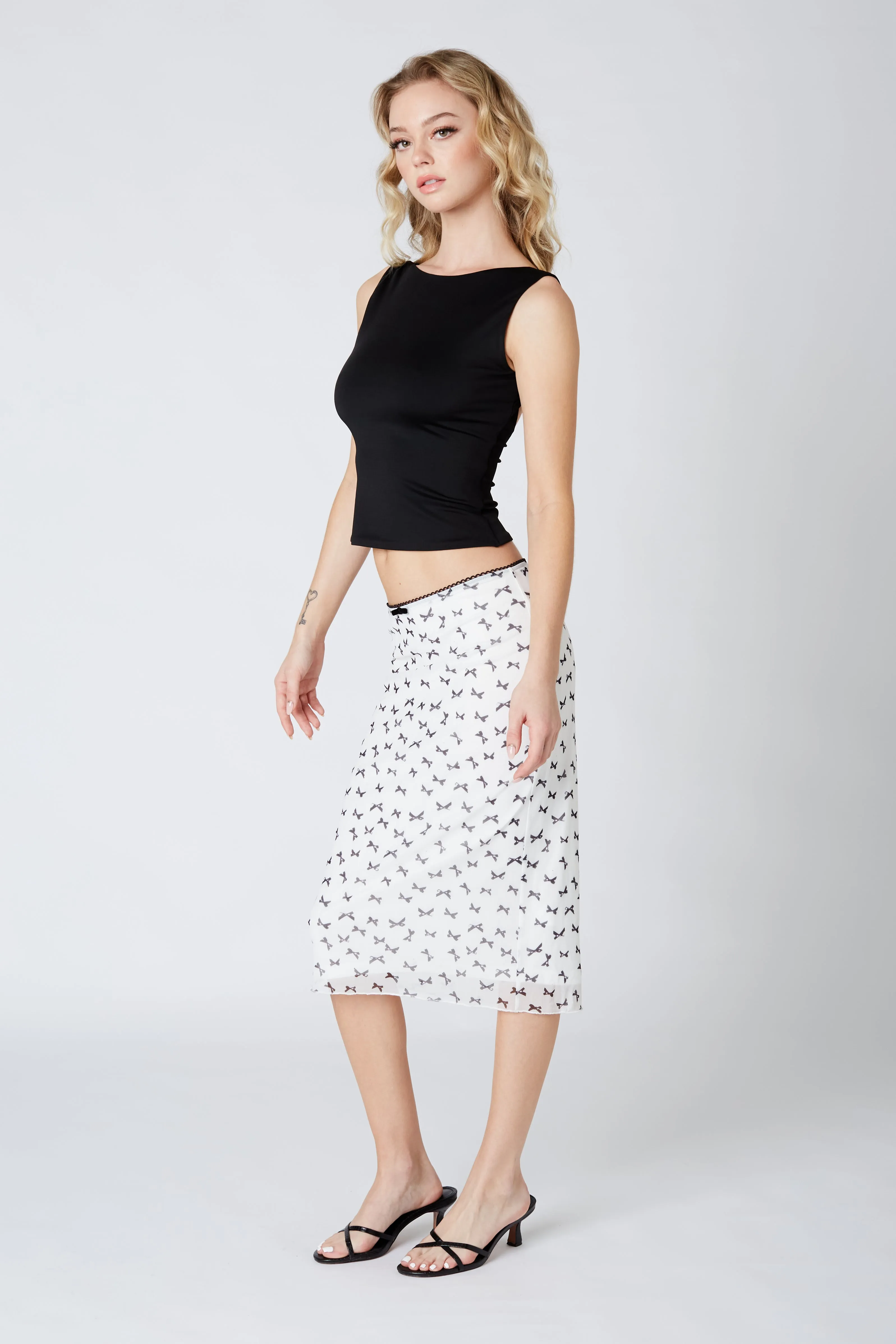 Bow Midi Skirt