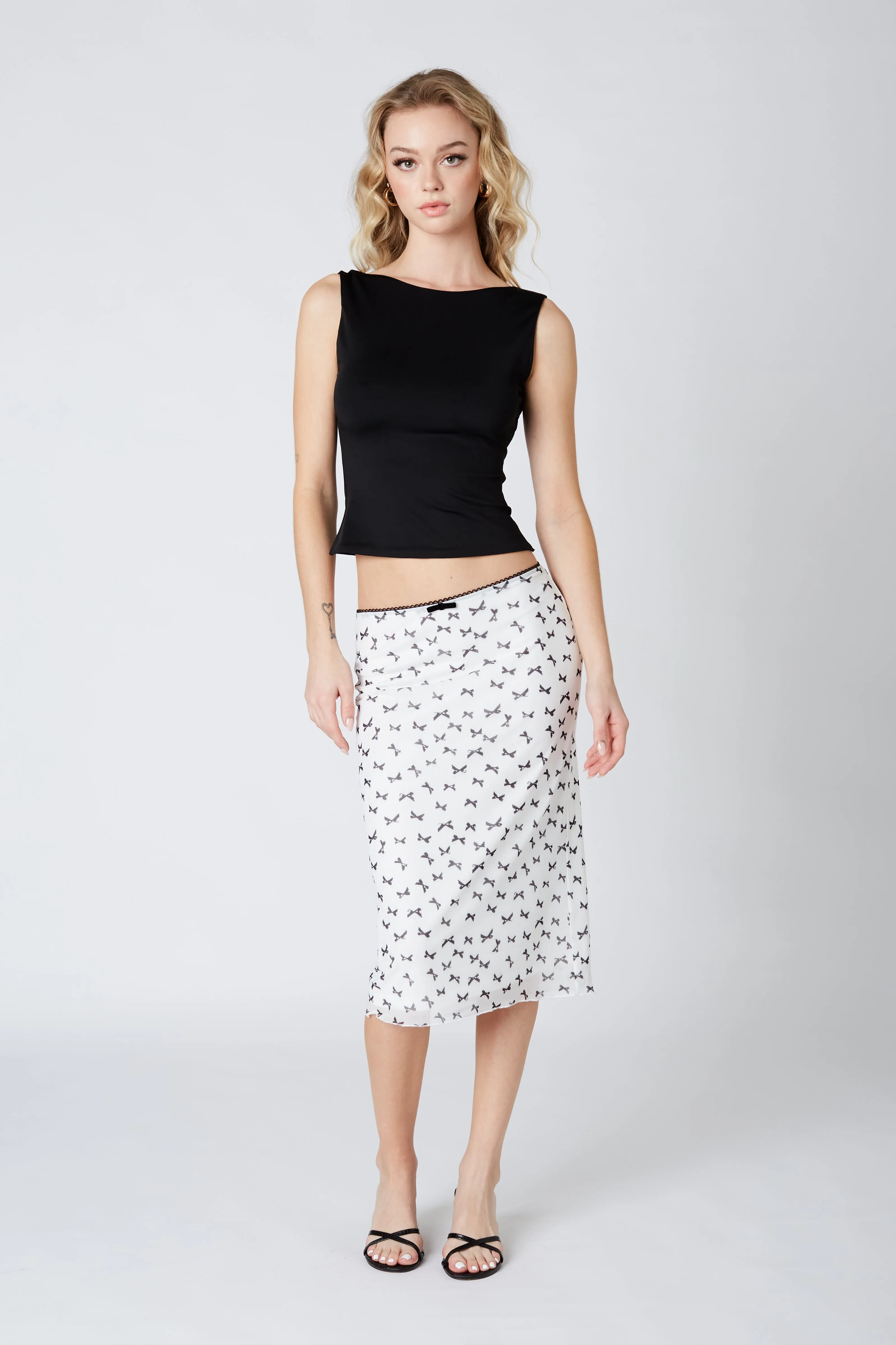 Bow Midi Skirt
