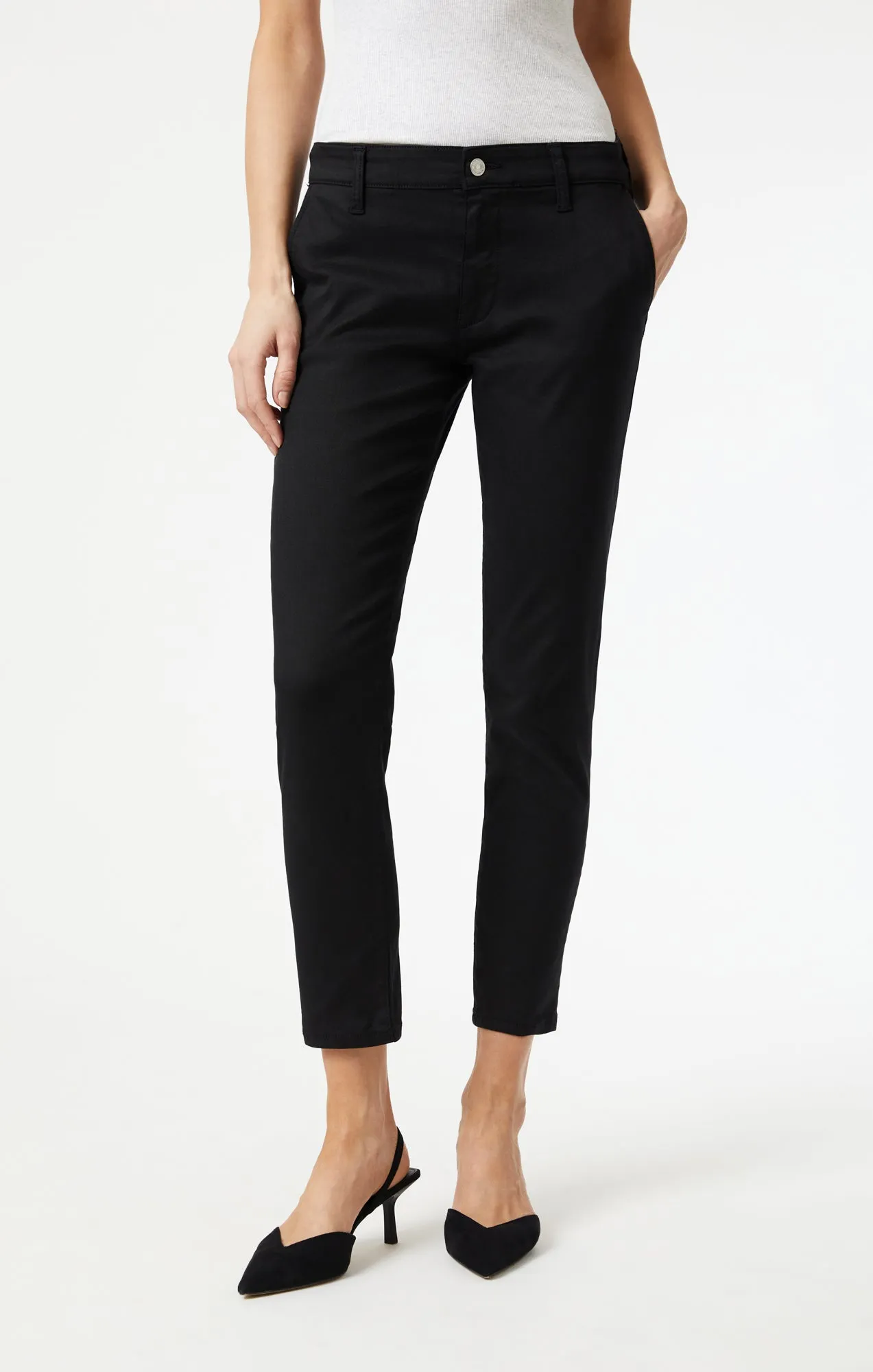 BROOKE SLIM CHINO IN BLACK LUXE TWILL