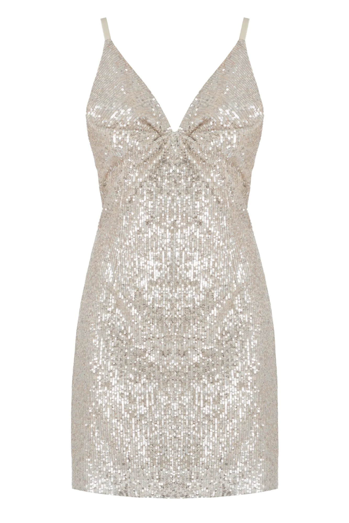 BUENA silver sequin mini dress