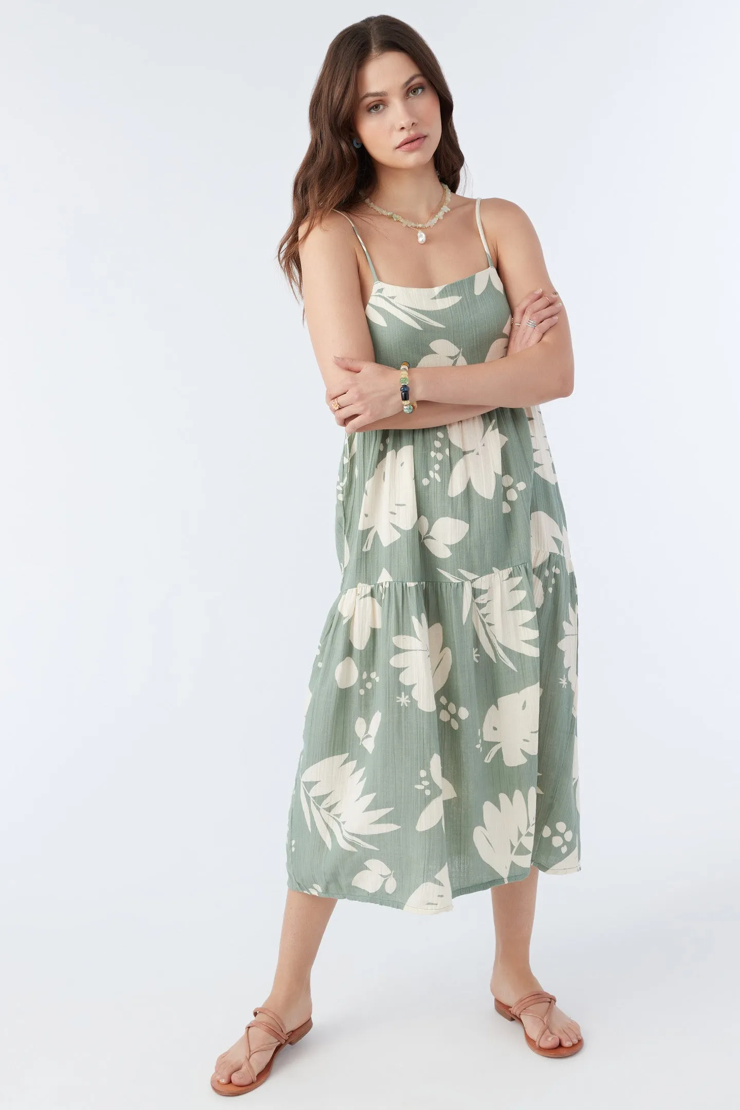 CECILY DOUBLE GAUZE MIDI DRESS