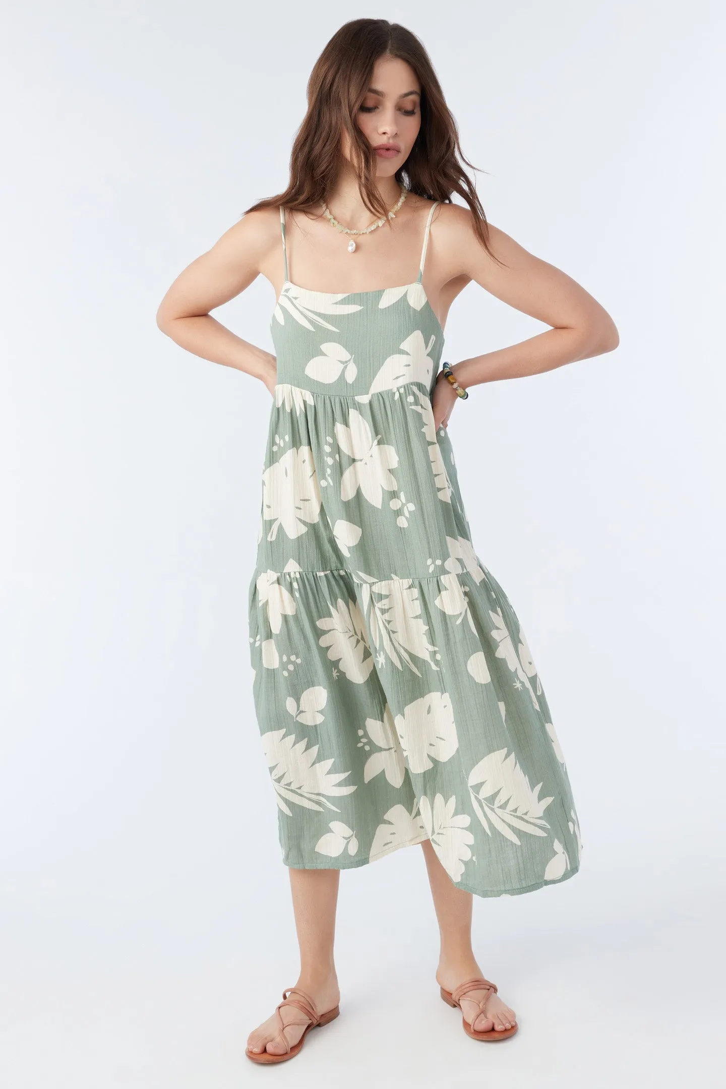 CECILY DOUBLE GAUZE MIDI DRESS