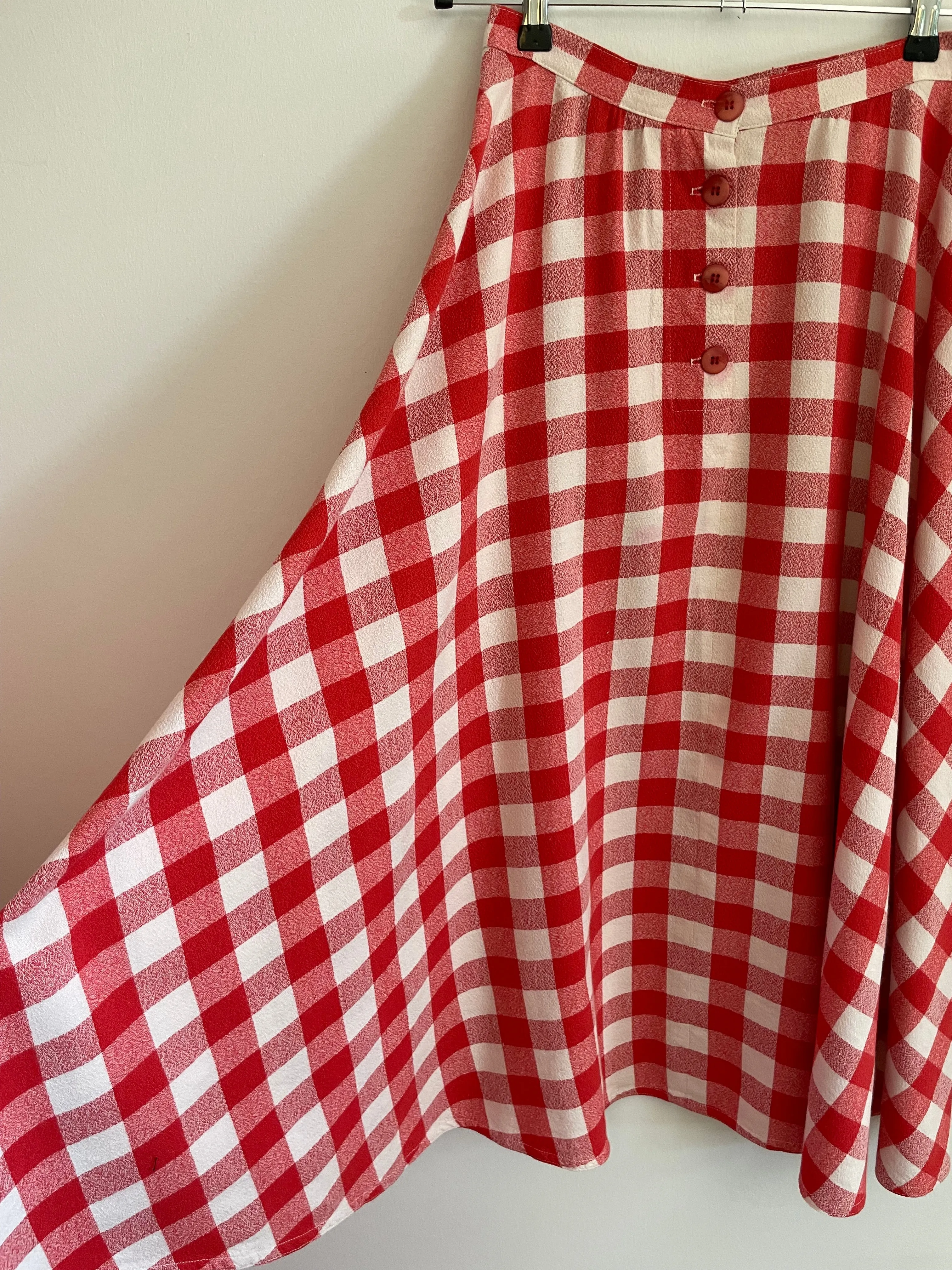 Checkered Midi Skirt