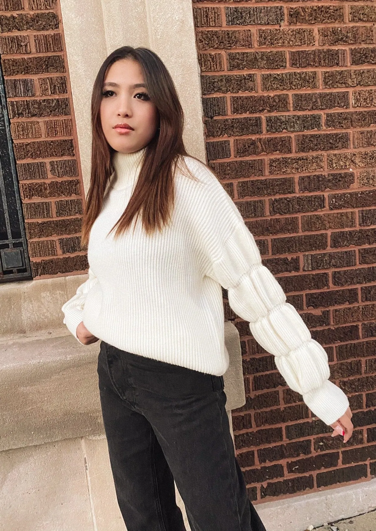 Colleen Ivory Cashmere Sweater