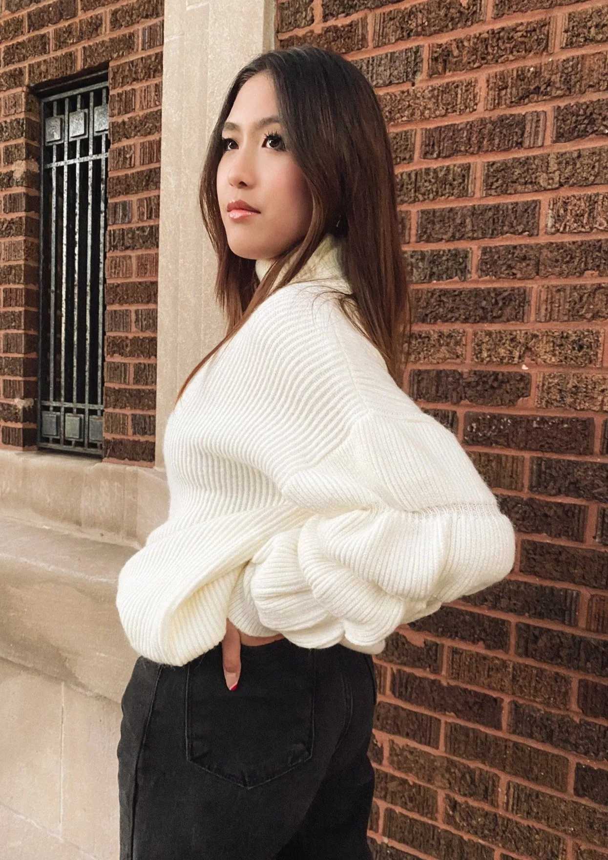 Colleen Ivory Cashmere Sweater