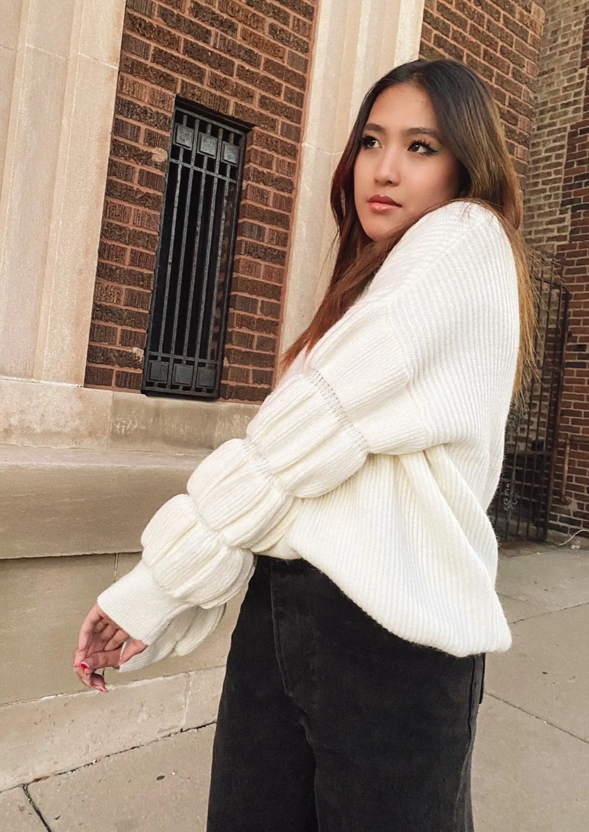 Colleen Ivory Cashmere Sweater