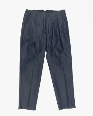 COMPACT YARN TROUSERS  C.BLACK