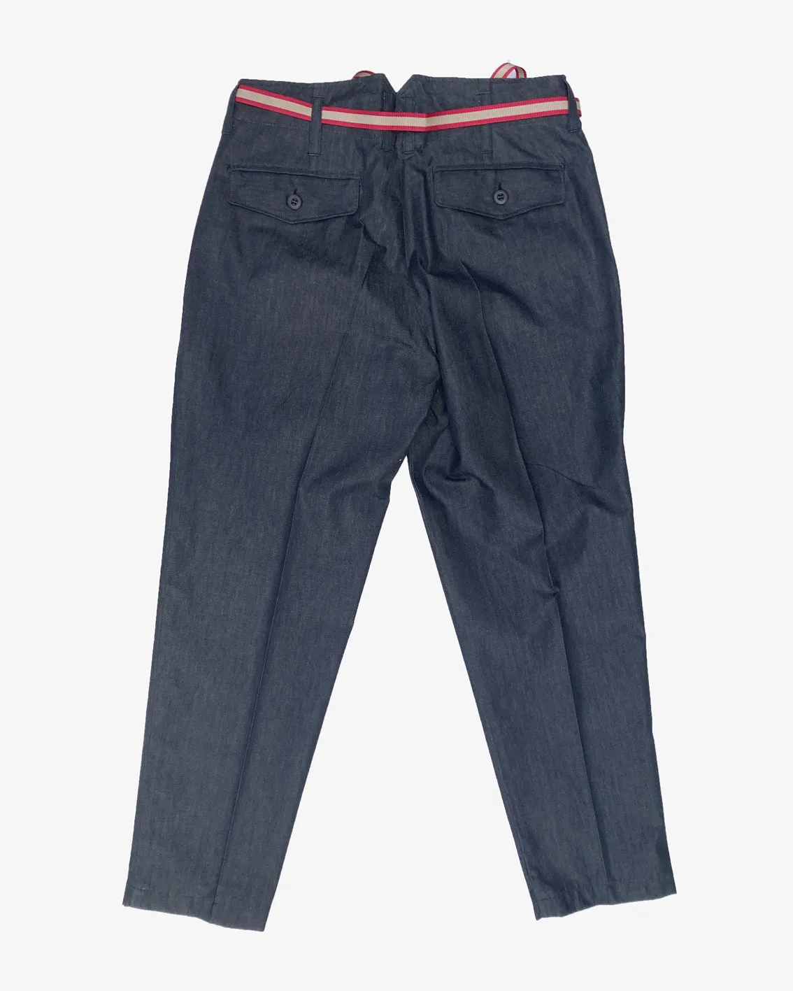 COMPACT YARN TROUSERS  C.BLACK