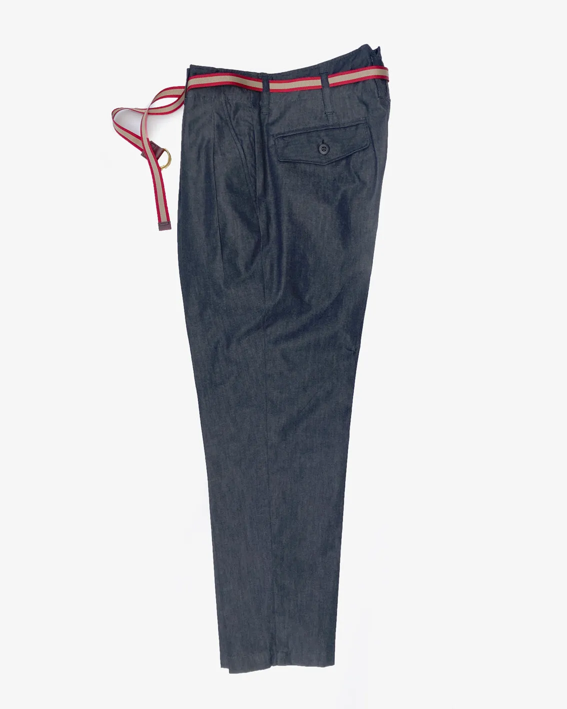 COMPACT YARN TROUSERS  C.BLACK
