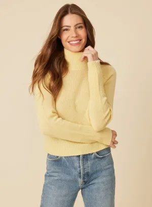 Cora Cashmere Turtleneck - Daffodil