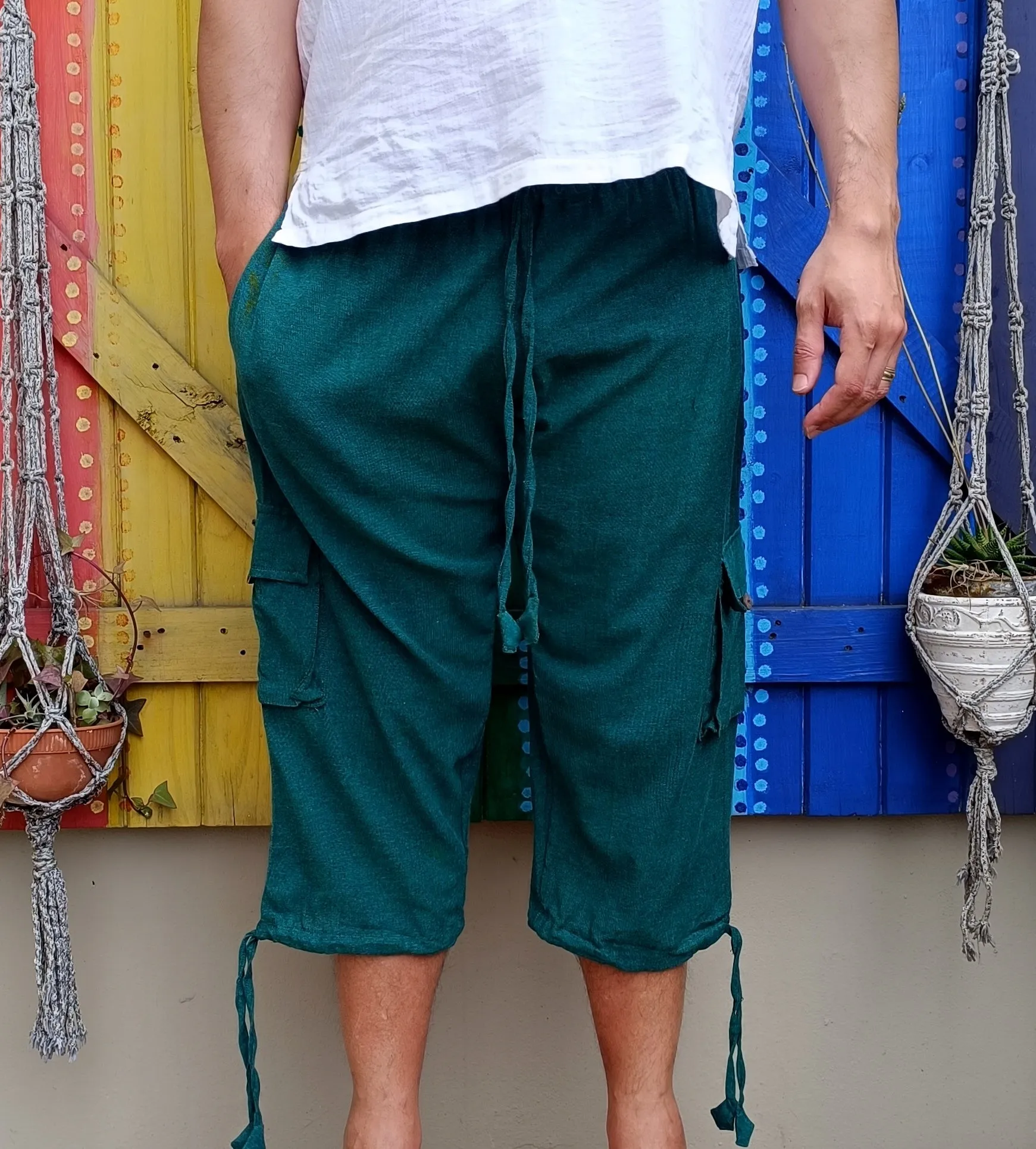 Cotton Hippie Men's Khaddar 3/4 Three Quarter Pants