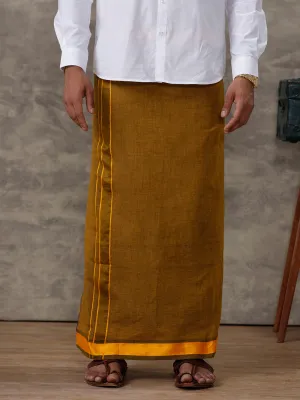 Couple Combo Half Sleeves Shirt with Dhoti & Saree Set Green SCS83