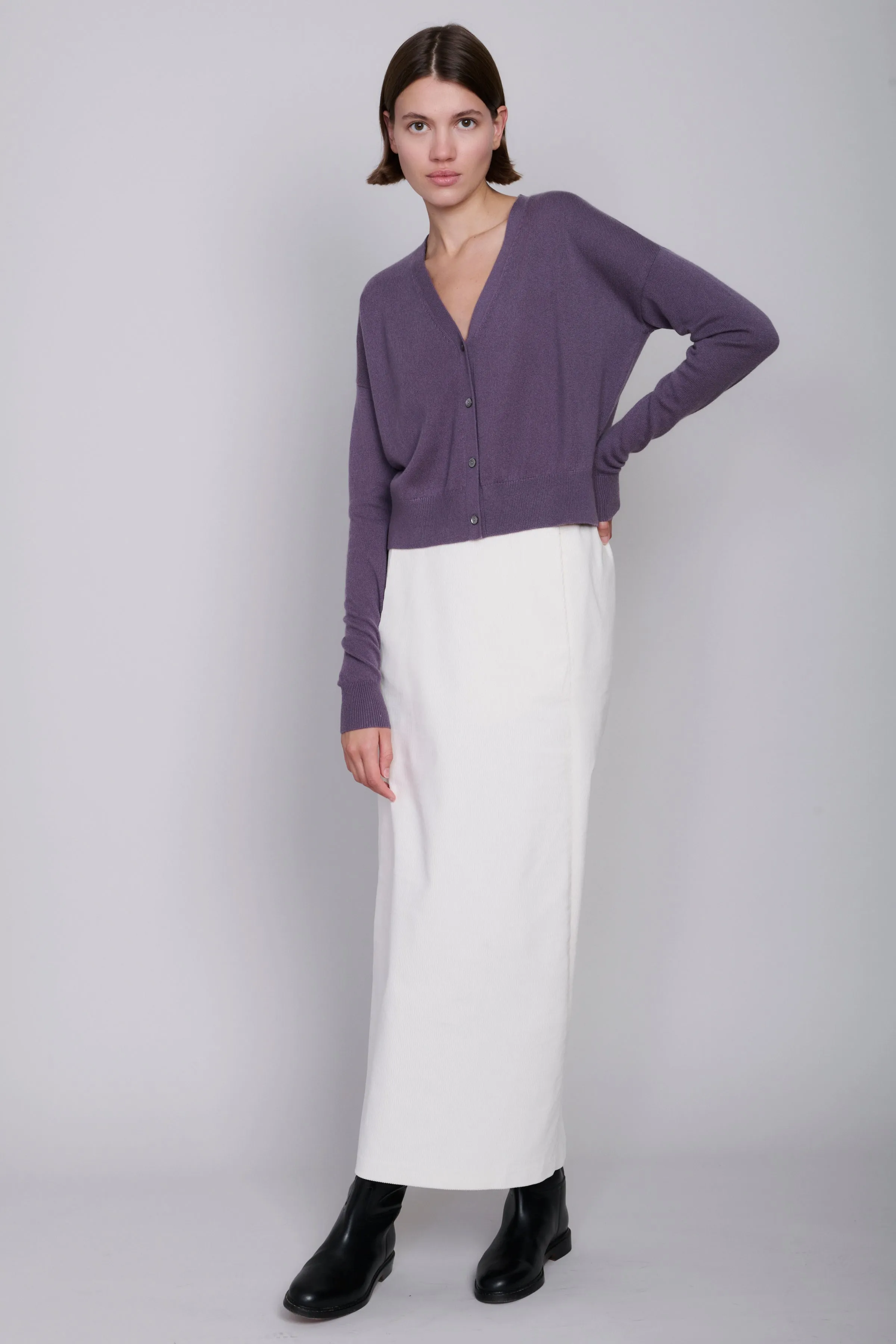 Cropped Cashmere Cardigan