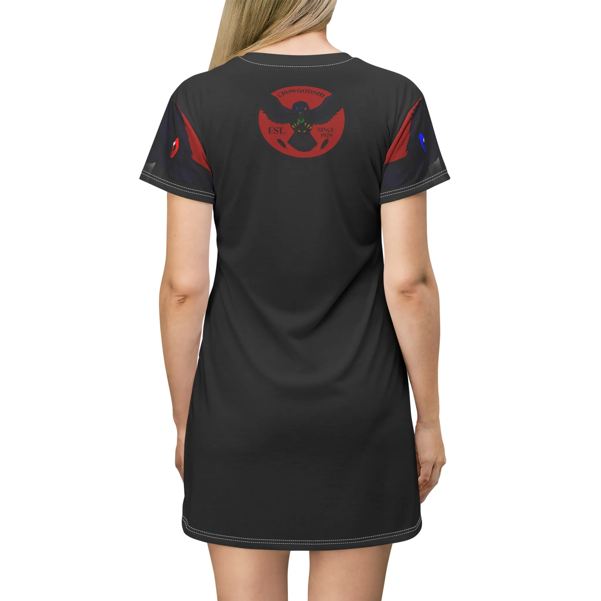 Crowgodshi First Generation T-Shirt Dress, BURGUNDY LOGO