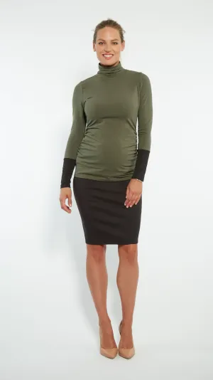 Cuffed Maternity Turtleneck