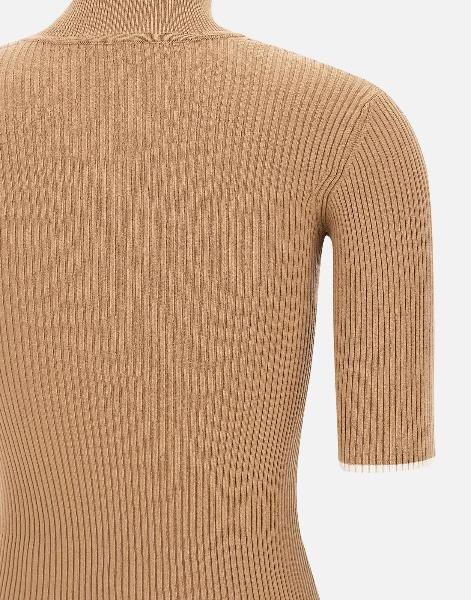 Daily Camel Turtleneck Slim Fit Sweater