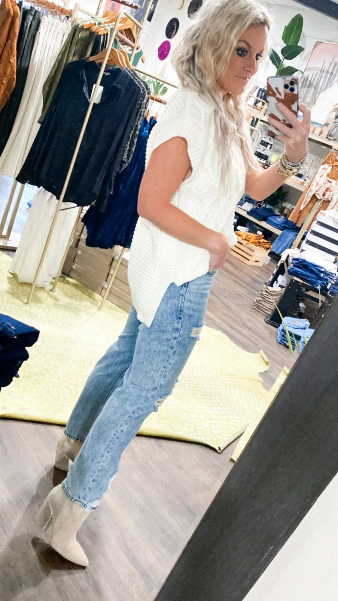 Dear John 'Jodi' Super High Rise Straight Jeans in Lake City