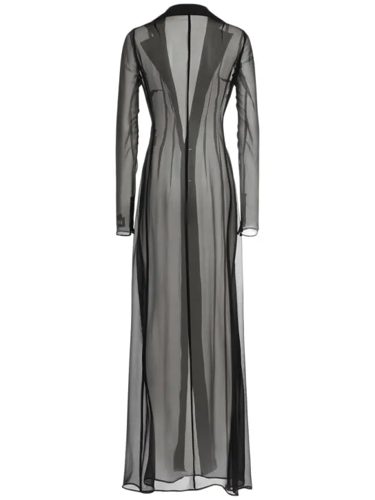 Dolce&amp;Gabbana   Sheer silk long shirt dress 