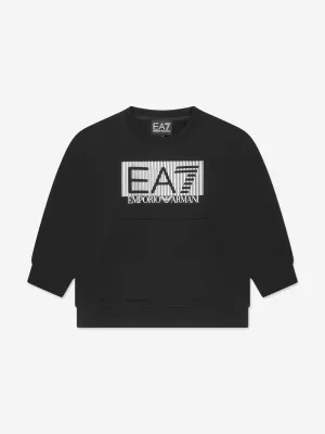 EA7 Emporio Armani Boys Train Visibility Logo Sweatshirt in Black