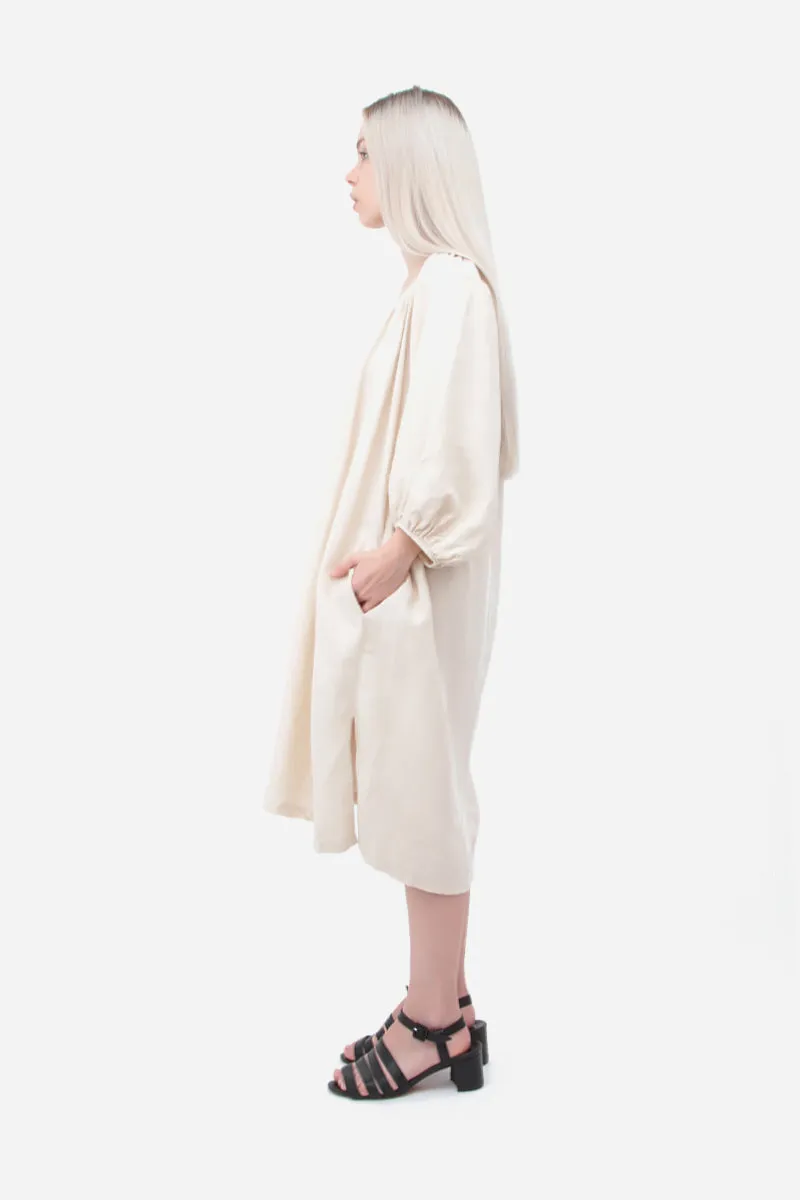 ECRU LINEN DRESS
