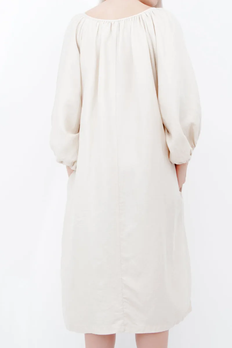 ECRU LINEN DRESS