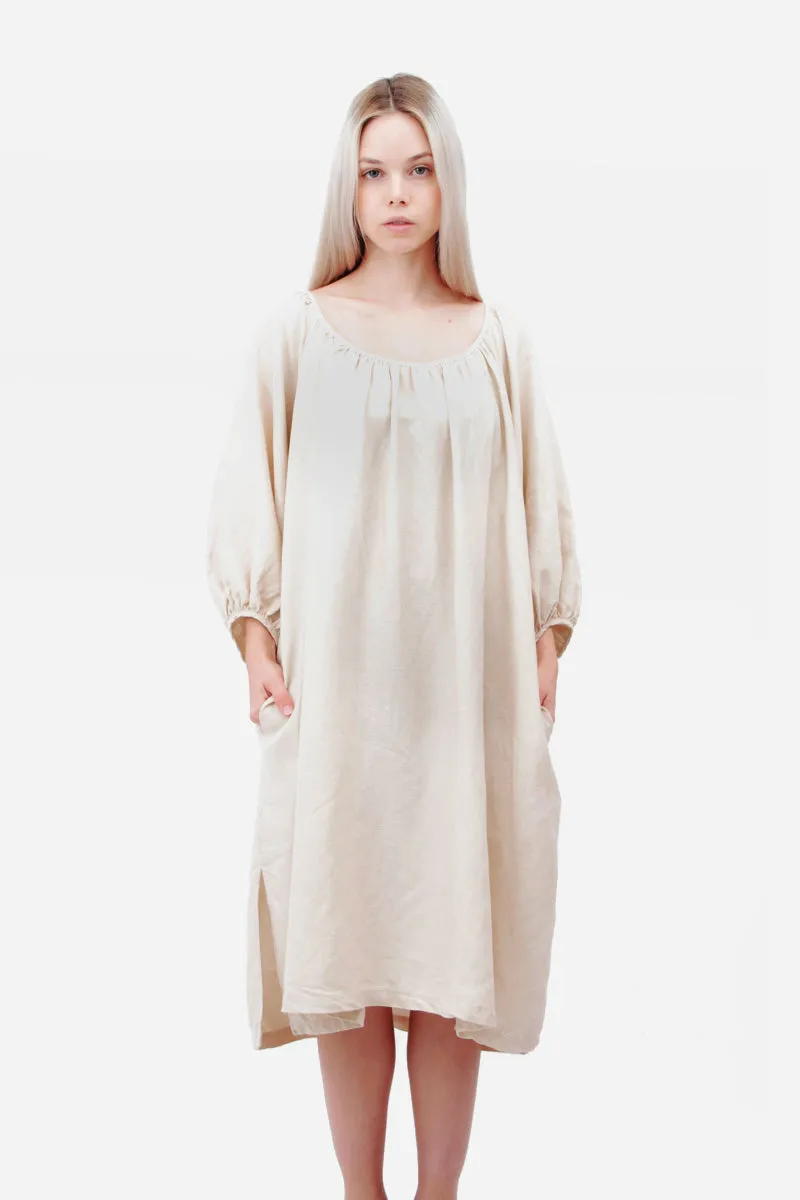ECRU LINEN DRESS