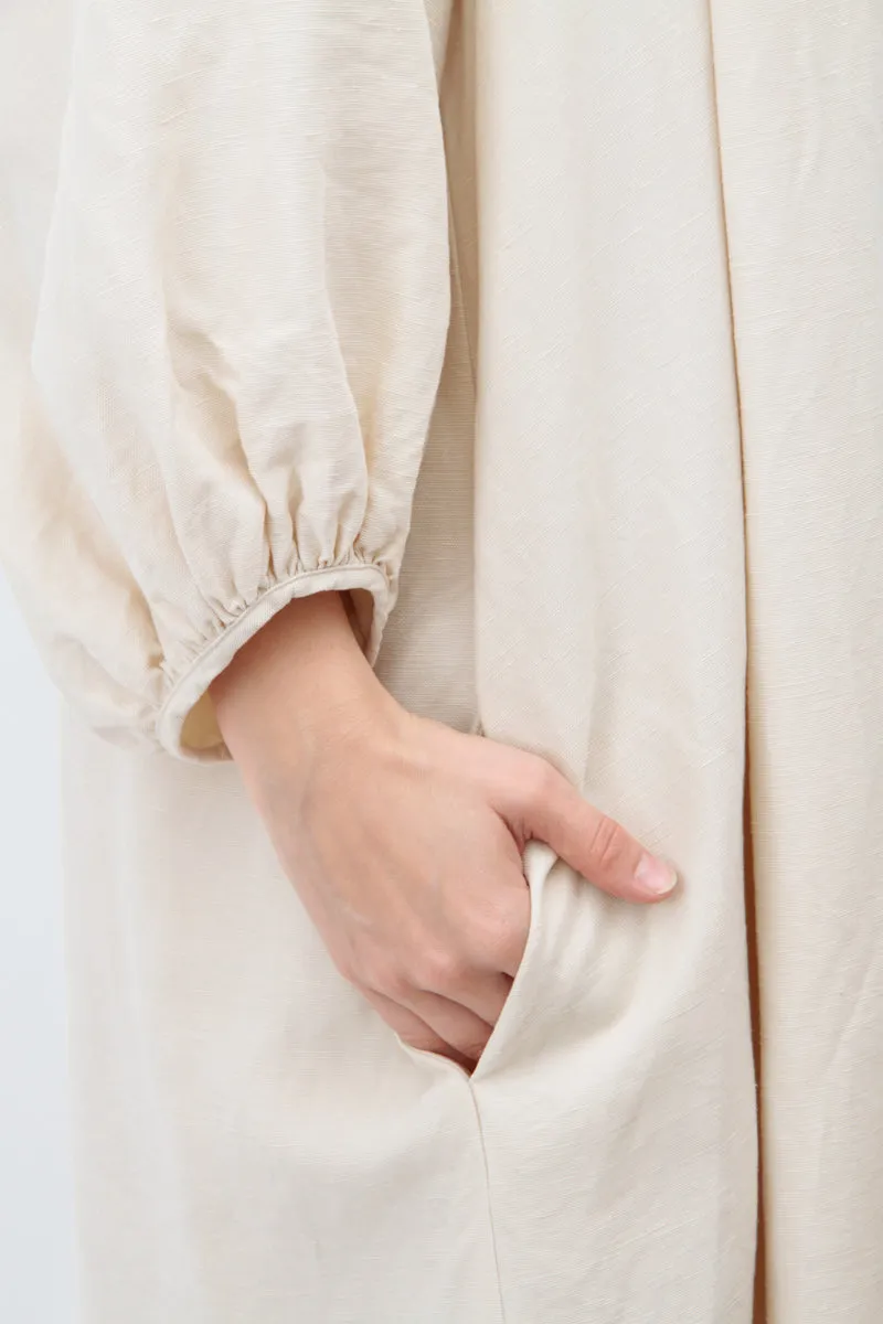 ECRU LINEN DRESS