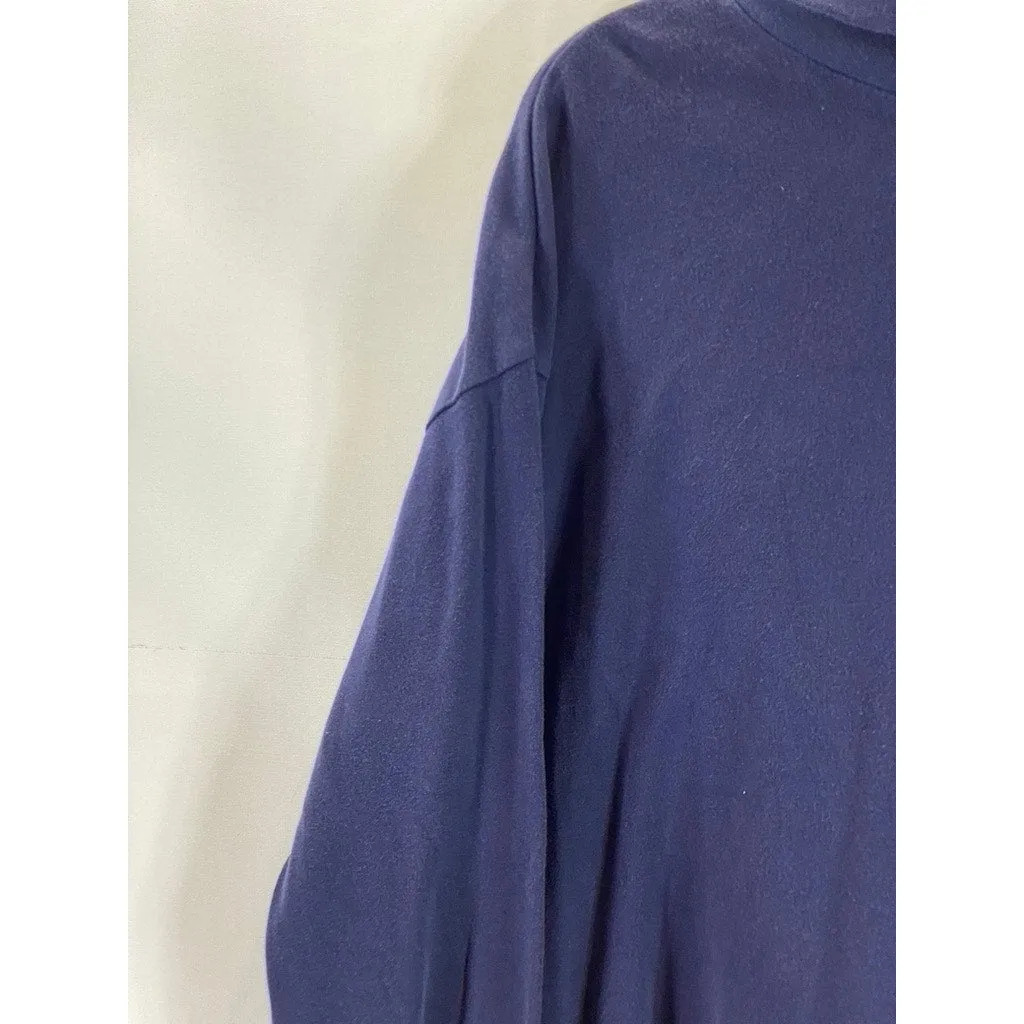 EDDIE BAUER Men's Navy Tall Turtleneck Long Sleeve Pullover Shirt SZ T/XL