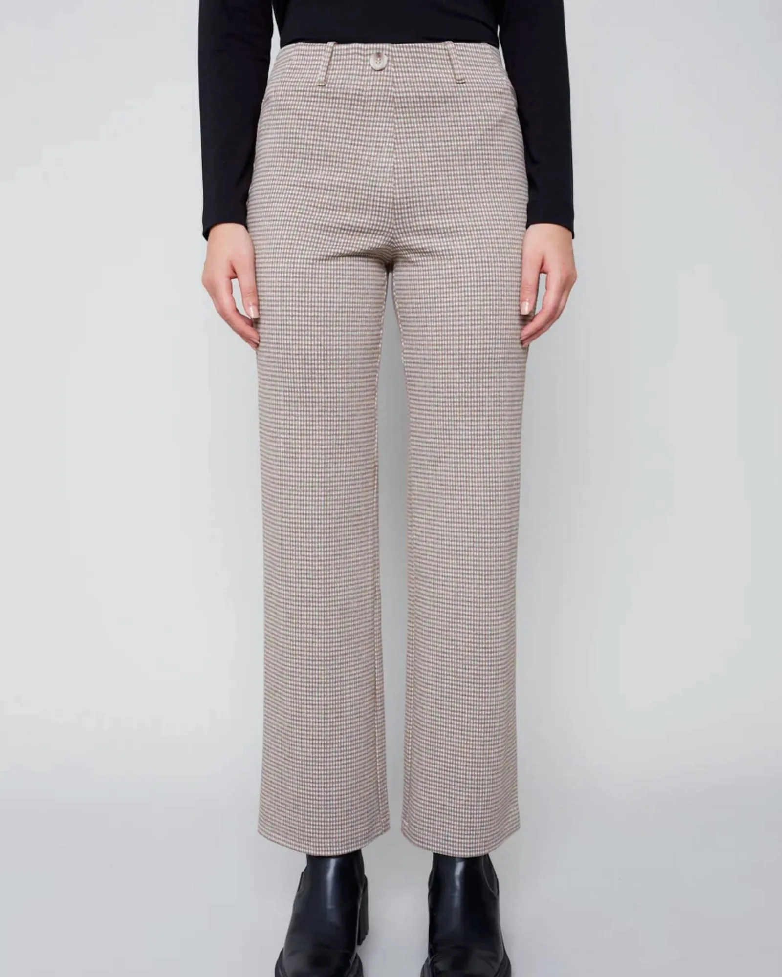 Flare Leg Knit Pant In Almond | Almond