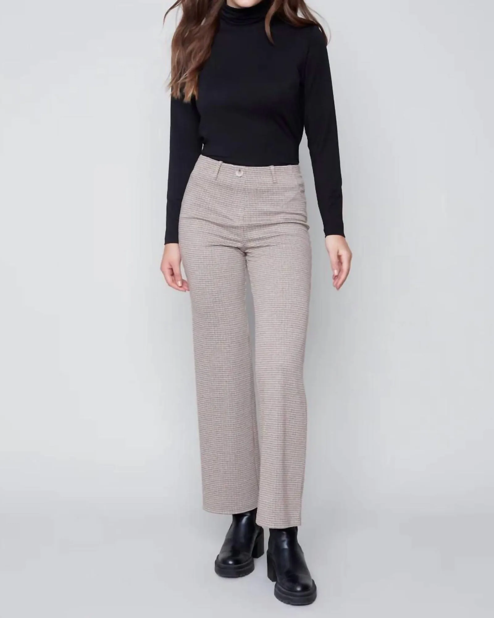 Flare Leg Knit Pant In Almond | Almond