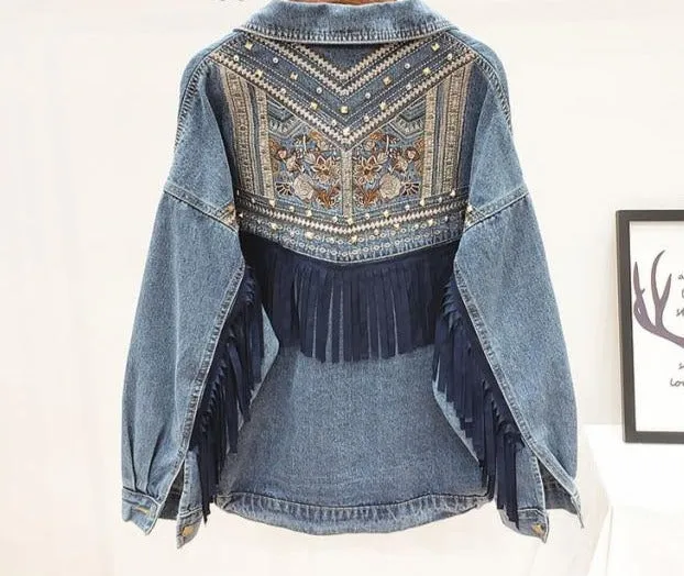 Floral Jean Jacket | Women Jean Jacket | Women Embroidery Jacket | Girl Denim Jacket | Floral Jacket | Floral Jean Coat | Korean Jacket