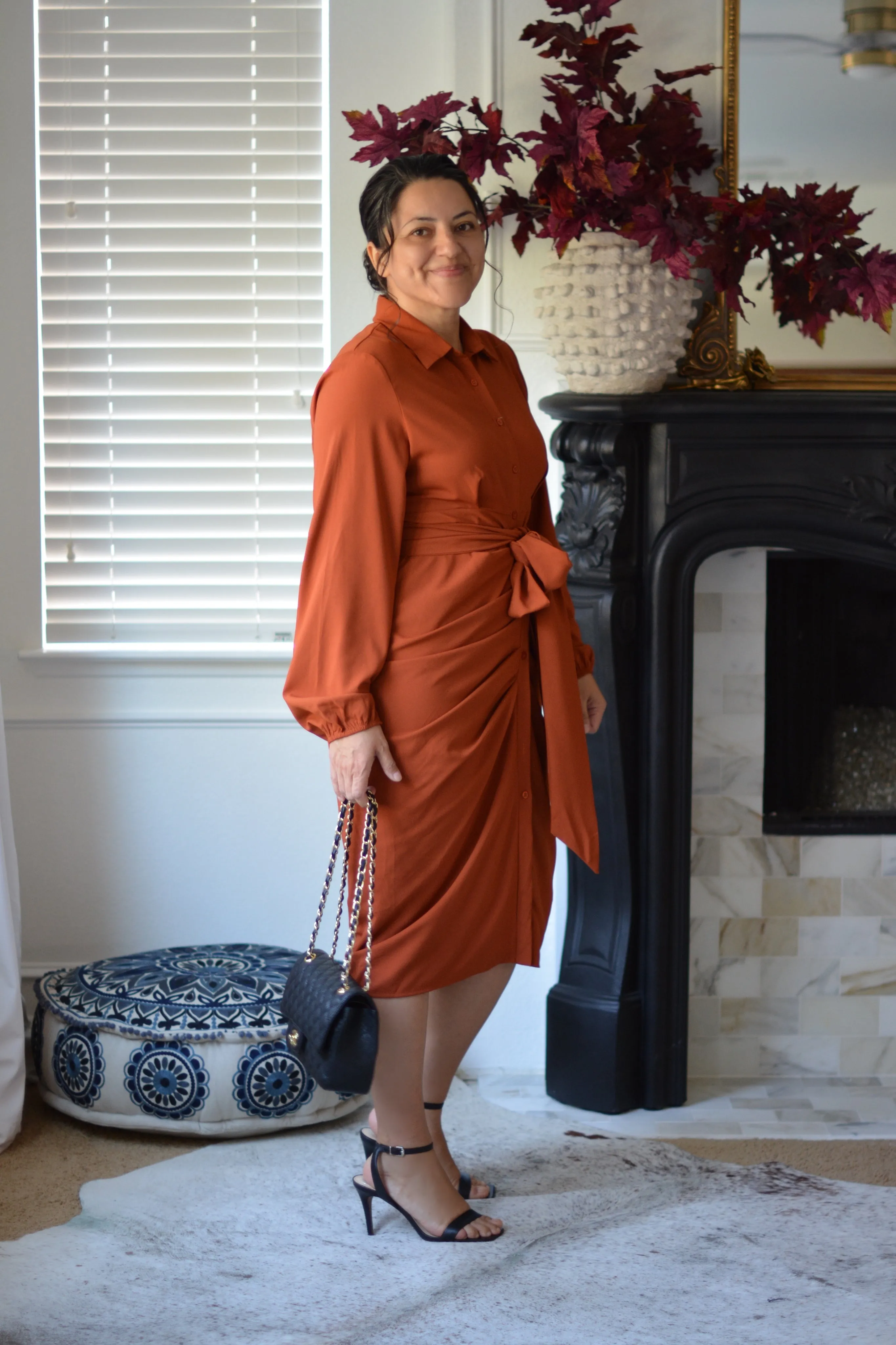 Gia Rust Midi Dress