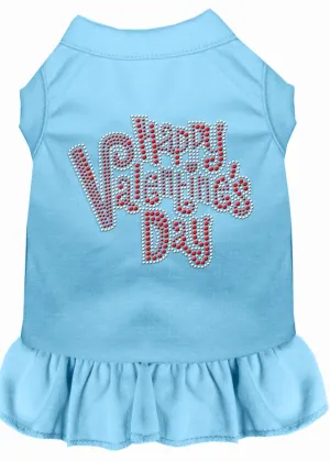 Happy Valentines Day Rhinestone Dress Baby Blue Sm (10)